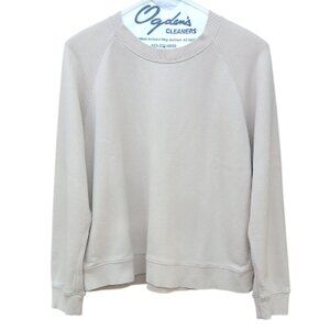 JENNI KAYNE | Saturday Sand Beige French Terry Pullover Raglan Sleeve Sweater M